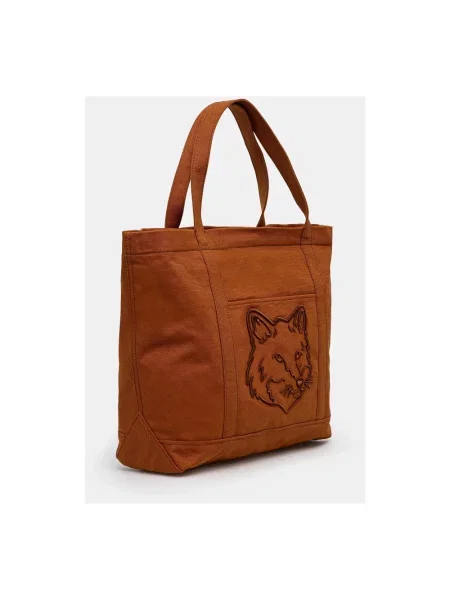 Shopperka Maison Kitsune brązowa