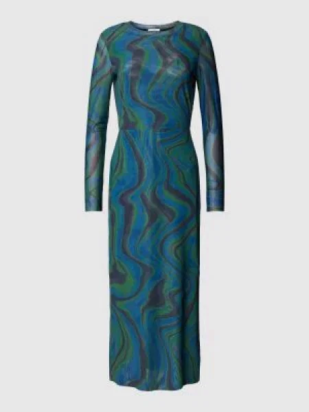 Sukienka midi ze wzorem na całej powierzchni Jake*s Casual zielona