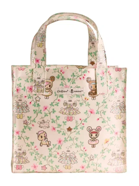 Cath Kidston Ročna torbica Tokidoki ecru / rjava / svetlo / svetlo roza zelena