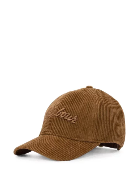 Șapcă Barbour cu broderie de catifea cord maro