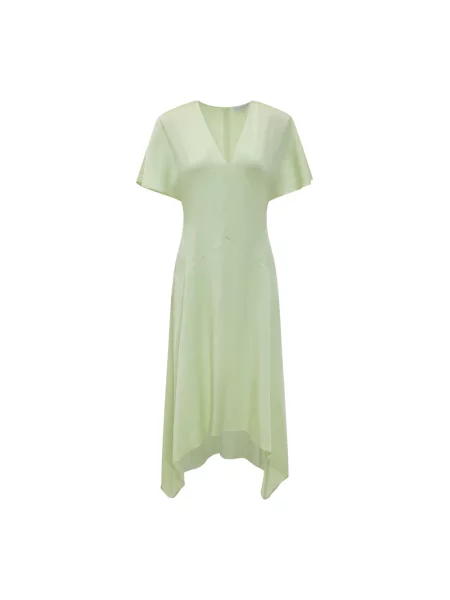 Sukienka Stella Mccartney z dekoltem w serek zielona