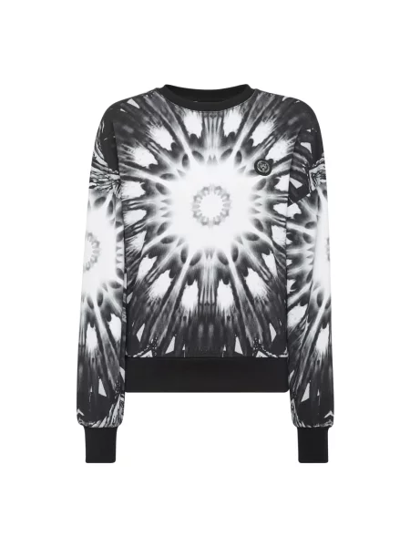 Bluza sportowa Plein Sport w kwiatki czarna