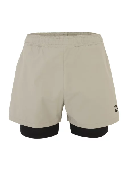 HUGO Kratke kopalne hlače pastelno zelena črna