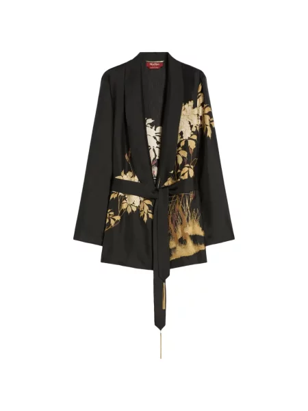 Tunică Max Mara cu model floral cu imagine negru