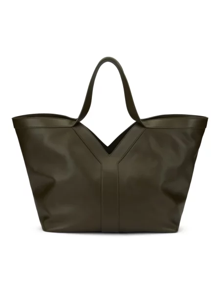 Shopperka Saint Laurent skórzana zielona