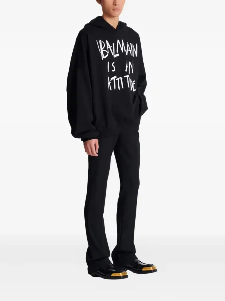Hanorac cu glugă Balmain negru