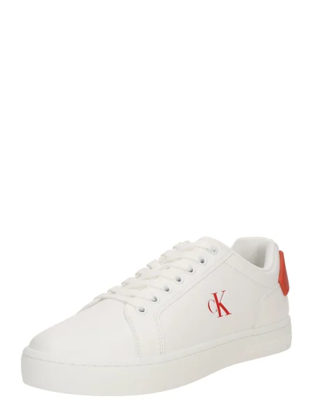 Sneakers Calvin Klein Jeans Classic Cupsole Ru Patch Lth alb