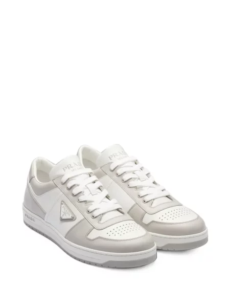 Sneakerși Prada din piele alb