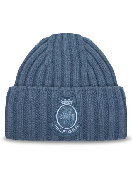 Tommy Hilfiger Căciulă Th Crest Fluffy albastru