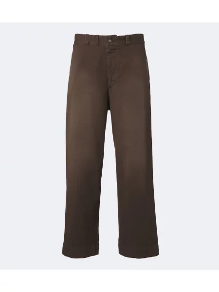 Pantaloni A.presse din țesătură twill maro