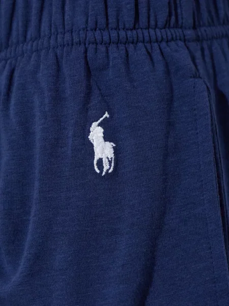 Къс топ Polo Ralph Lauren бродиран на райета сиво