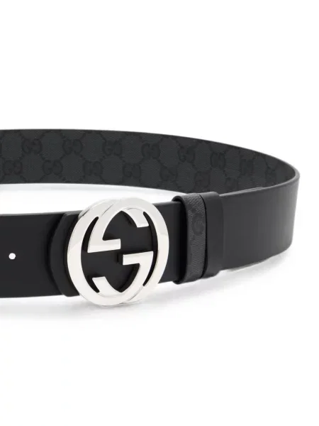 Cu centură reversibil curea Gucci cu cataramă negru