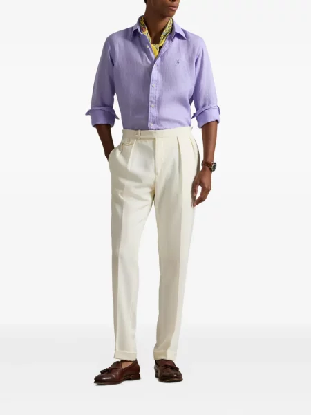 Șapcă Polo Ralph Lauren cu broderie din țesătură twill în carouri albastru