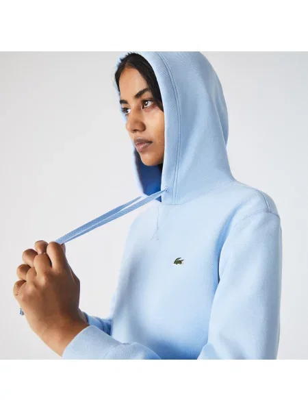 Lacoste Bluza Z Kapturem I Luźnym Krojem Z Mieszanki Bawełny niebieska