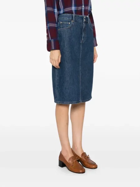 Fustă din denim Gant albastru