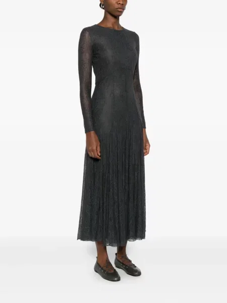 Rochie maxi Marella din dantelă până la genunchi de costum gri