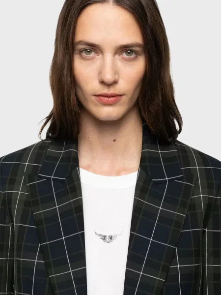 Клетчатый пиджак Zadig&voltaire синий