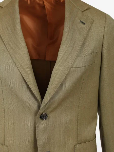 Costum Al Duca D’aosta 1902 cu model herringbone verde