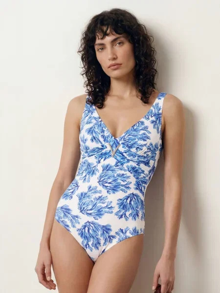 Charmline Tvarující Plavky Seaside Breeze modrá bílá