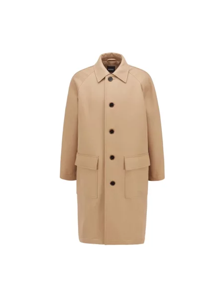 Płaszcz Hugo Boss z naszywkami beżowy
