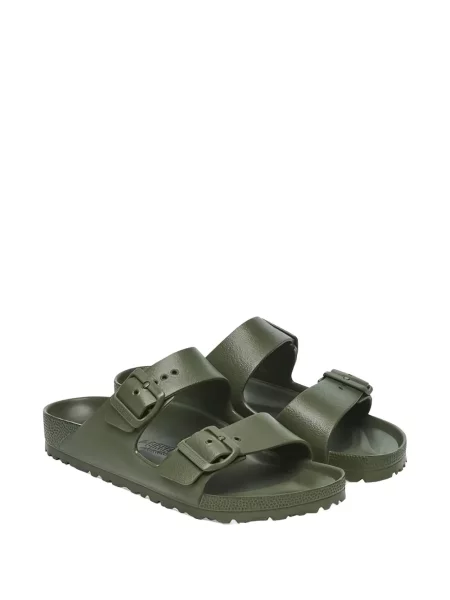 Papuci Birkenstock cu cataramă verde