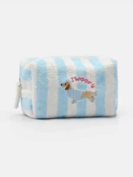 Косметичка зі штучного хутра з мотивом такси різнобарвний