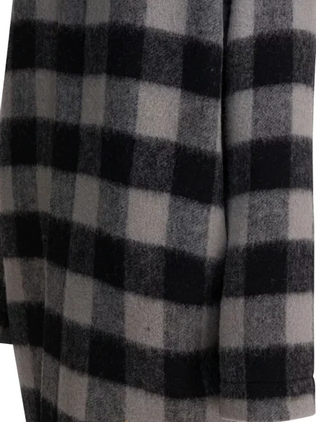 Palton Rick Owens în carouri negru
