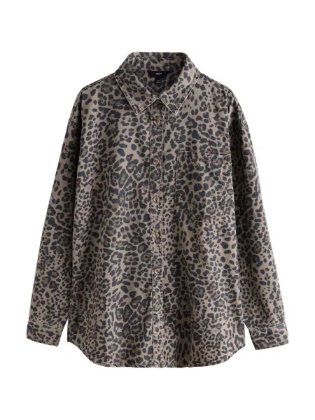 Next Bluză maro / maro deschis negru