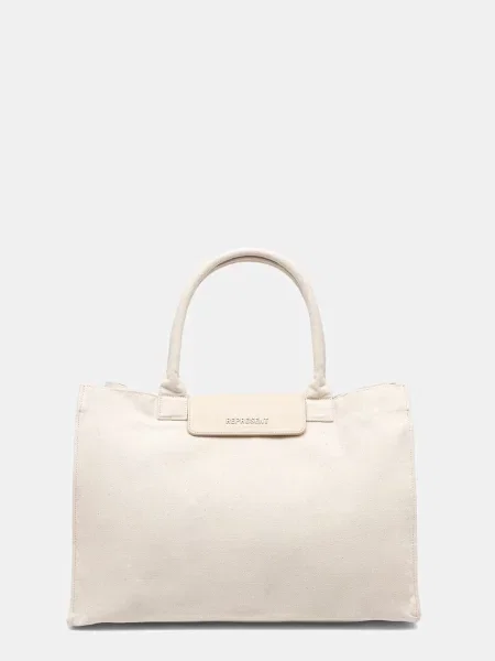 Geantă Represent din canvas bej