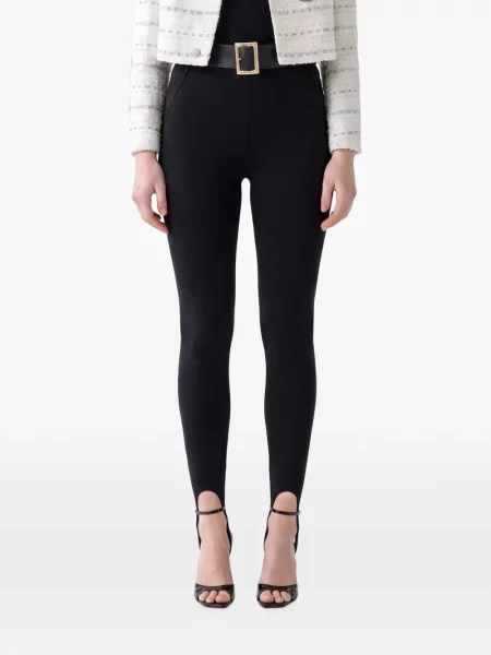 Leggings Self-portrait tricotate negru
