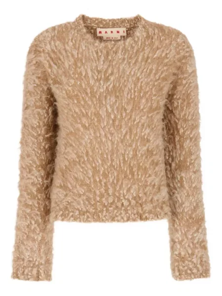 Pulover Marni din lână alpaca maro