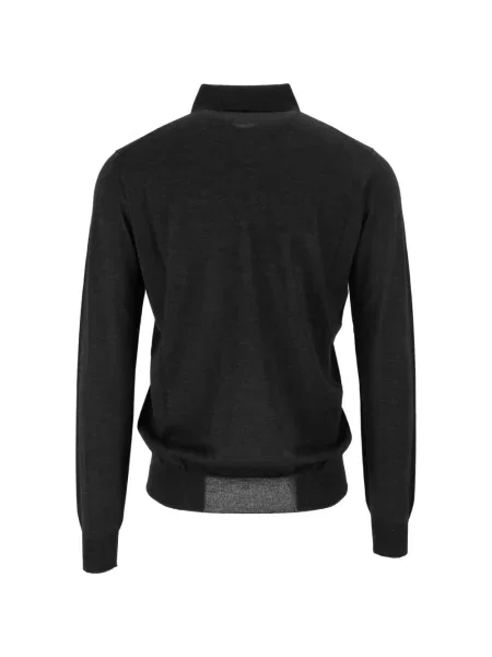 Lung tricou polo Filippo De Laurentiis gri