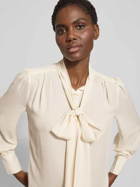 Bluzka koszulowa z wiązanym detalem model ‘KLARYCE’ Lauren Ralph Lauren