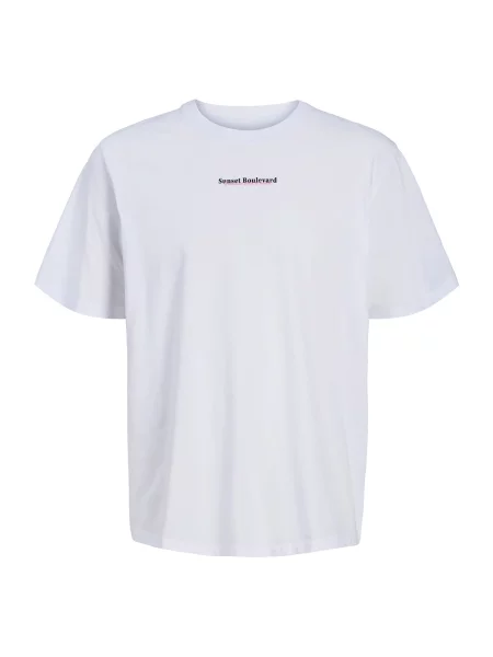 JACK & JONES Tricou JJCITY galben deschis / lila / negru alb