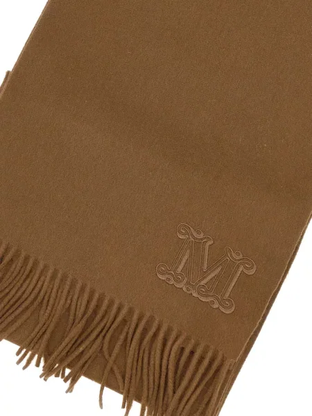 Fular Max Mara cu broderie maro