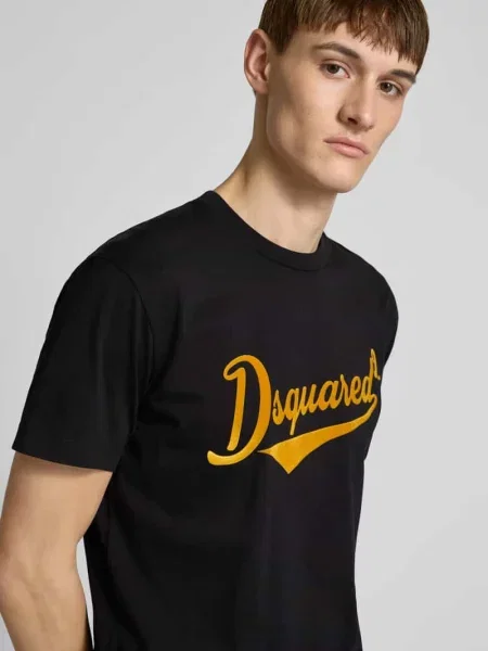 T-shirt z nadrukiem z logo Dsquared2 czarna