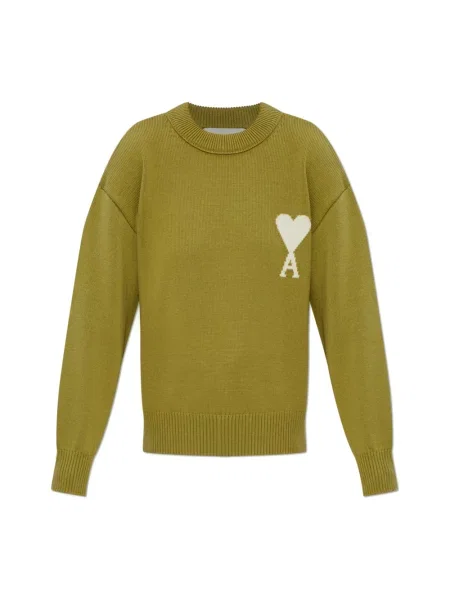 Sweter Ami Paris zielony