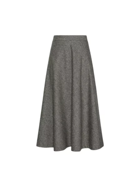 Spódnica midi Max Mara Studio wełniana szara