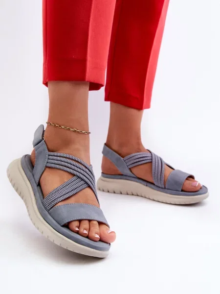 Sandály Evento na suchý zip šedé
