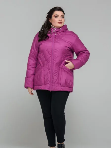 Демісезонна куртка All Posa малиновий
