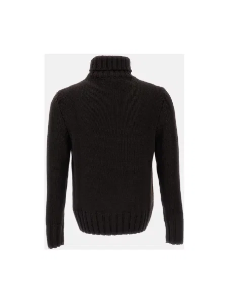 Sweter z golfem Customer Lovers wełniany brązowy