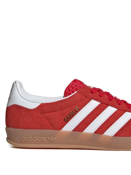 Tenisice Adidas Gazelle od brušene kože crvena