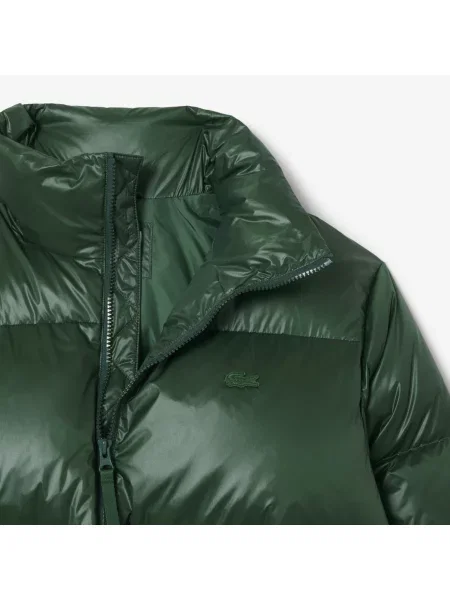 Lacoste Kurtka Z Kapturem Relaxed Fit zielona