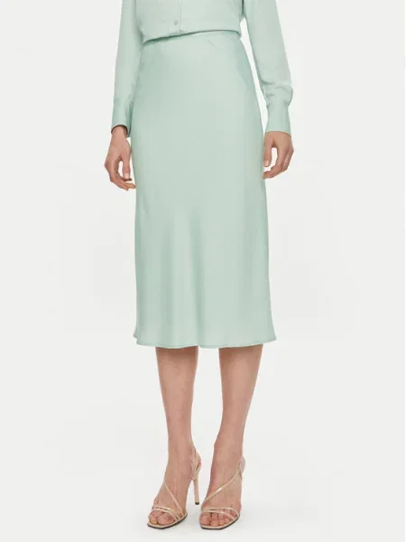 Calvin Klein Fustă midi Bias verde