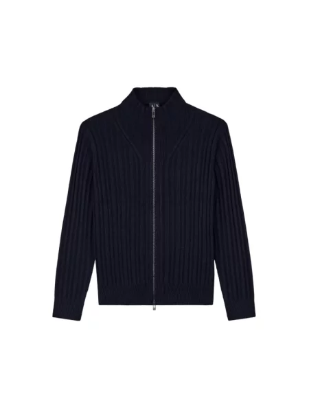 Dzianinowy kardigan Armani Exchange niebieski