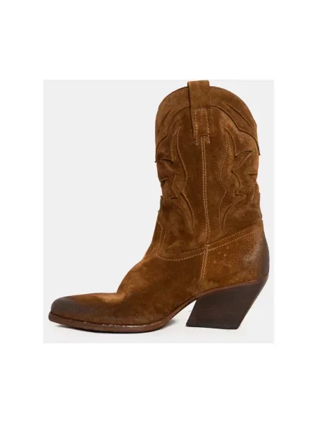 Buty do kostki Elena Iachi skórzane brązowe
