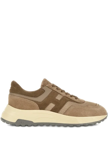 Sneakerși Hogan din piele de căprioară maro