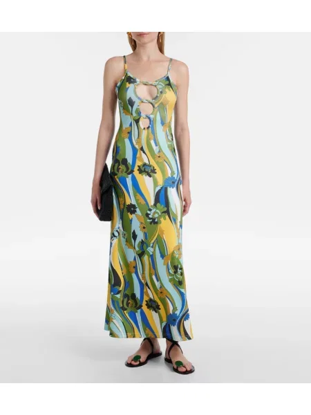Rochie maxi Christopher Esber cu model floral de costum