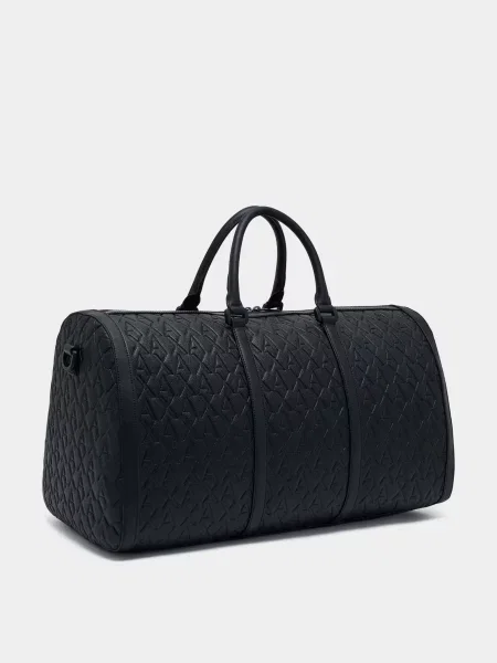 Armani Exchange Дорожня сумка Поліуретан чорний