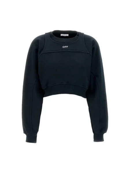 Bluza Off-white z logo o skróconej długości biała